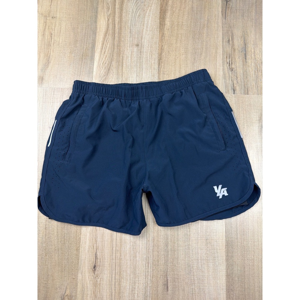YoungLA 106 Compression Shorts Mens Large Navy Blue Gym Training Running Shorts